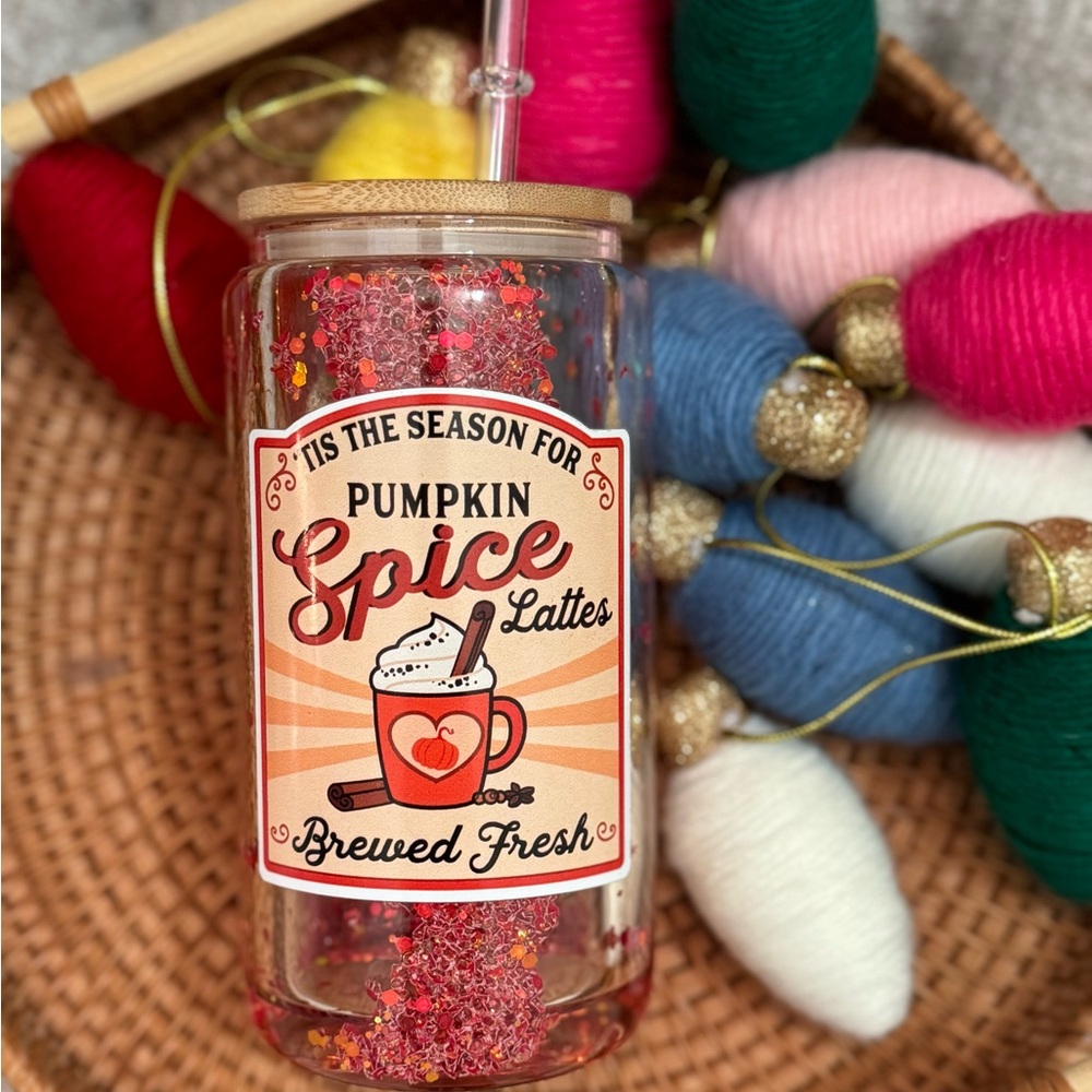 Pumpkin Spice Latte Snowglobe Can